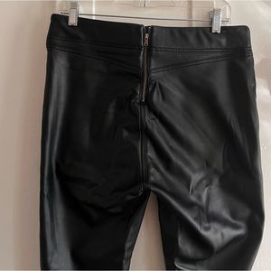 LOFT Faux Leather Crop Fleece-Lined Leggings